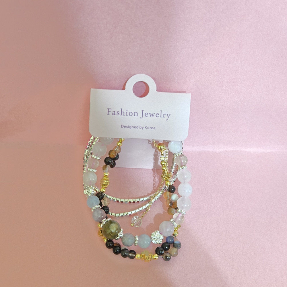 Elegant Multicolor Beaded Bracelet Set